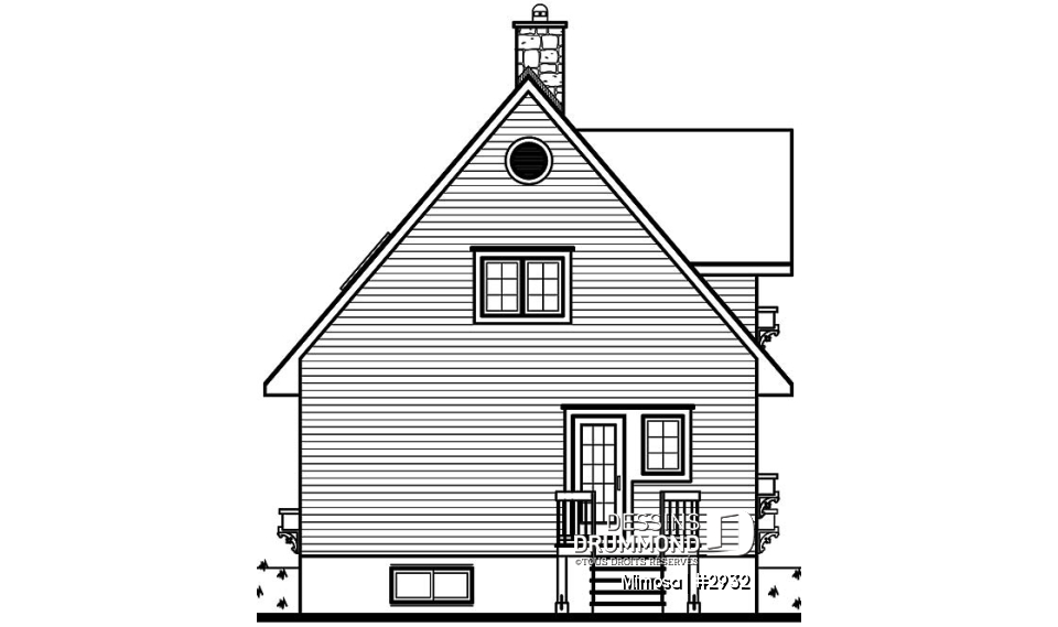 Élévation arrière - Mimosa