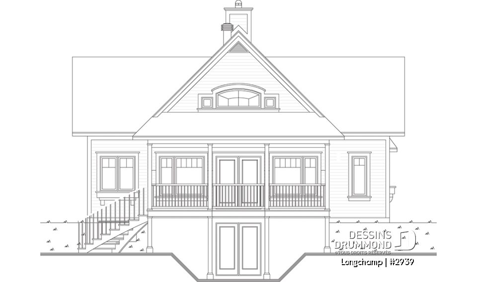 Élévation arrière - Longchamp