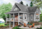 Vue avant - MODÈLE DE BASE - Plan de maison style chalet 4 chambres, mezzanine, bord de l'eau, chambre maîtres au rez-de-chaussé - Longchamp 6