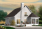 Vue arrière - MODÈLE DE BASE - Plan de maison 4 chambres, 2.5 s.de bain, style chalet à espace ouvert, suite des maîtres au r-d-c - Rosemont 3