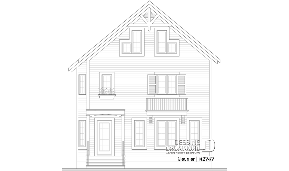 Élévation avant - Meunier