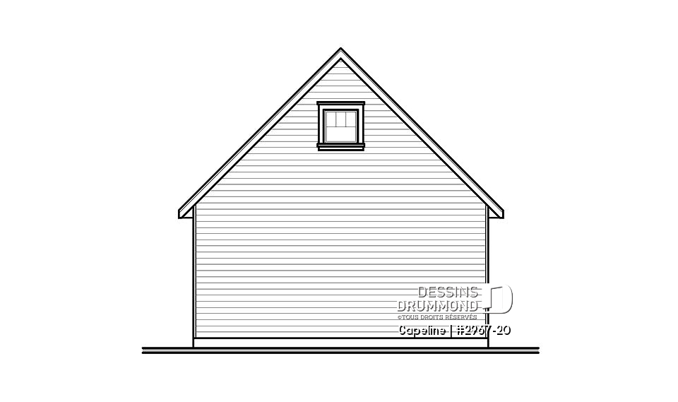 Élévation arrière - Capeline
