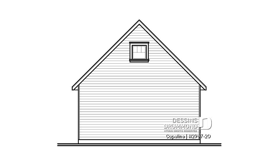 Élévation arrière - Capeline