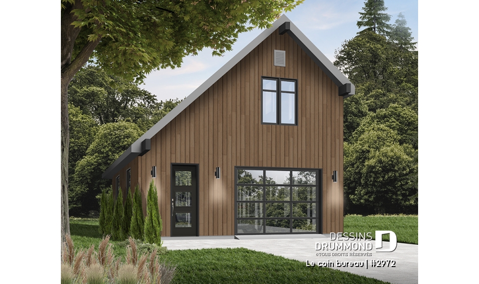 Version couleur no. 2 - Vue avant - Le coin bureau