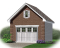Vue avant - MODÈLE DE BASE - Garage simple avec 24 pi. de profondeur de style Européen - Vauban 2