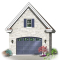 Vue avant - MODÈLE DE BASE - Garage simple avec rangement boni à l'étage, accessible par une escalier - Peuplier 3