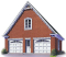 Vue avant - MODÈLE DE BASE - Plan de garage double avec grand espace à aménager à l'étage, en bureau ou rangement - Ginge Lane