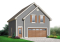 Vue avant - MODÈLE DE BASE - Plan de garage double style champêtre à étages - Hinata