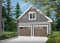 Version couleur no. 3 - Vue avant - Garage double de style craftsman offrant espace boni aménageable - Capitelle 2