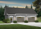 Vue avant - MODÈLE DE BASE - Plan de garage double offrant de l'espace pour 2 voitures et espace de rangement au grenier - Larson 2