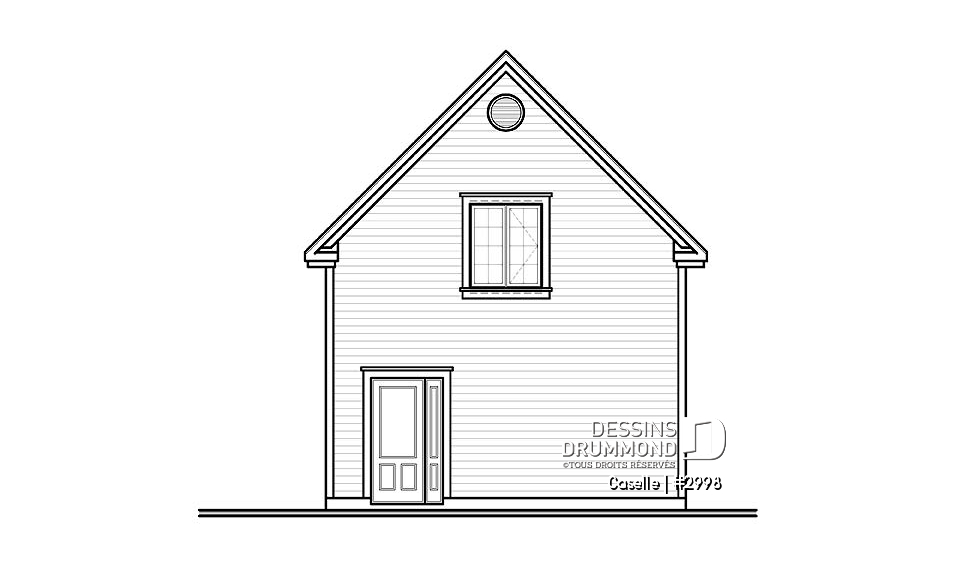 Élévation arrière - Caselle