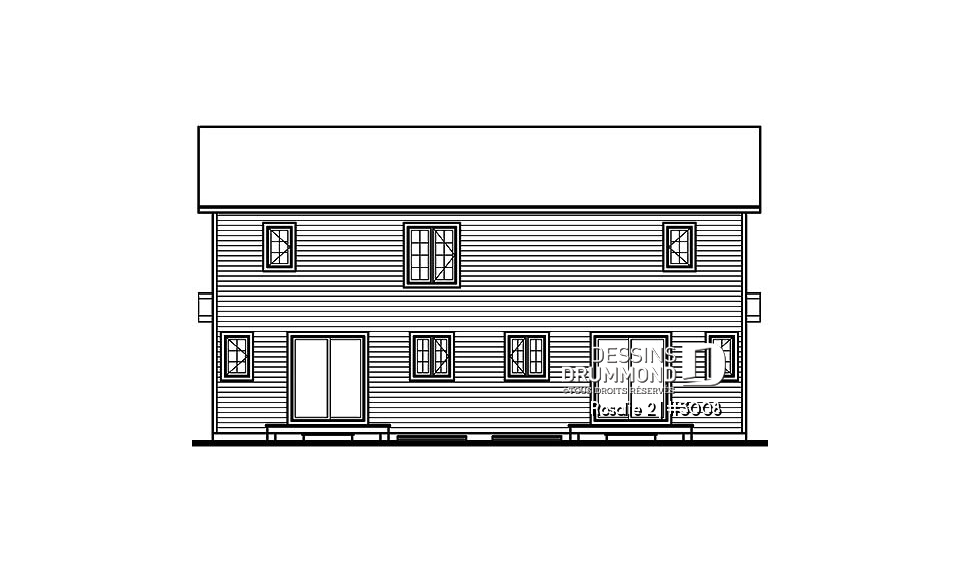 Élévation arrière - Rosalie 2