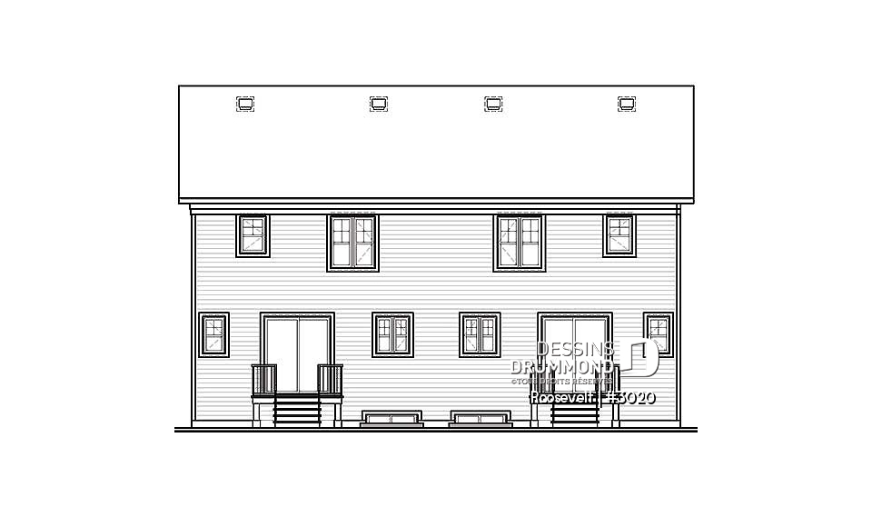 Élévation arrière - Roosevelt