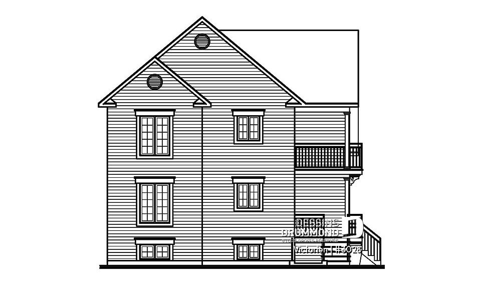 Élévation arrière - Victorien