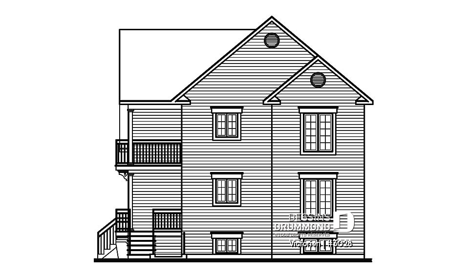 Élévation arrière - Victorien