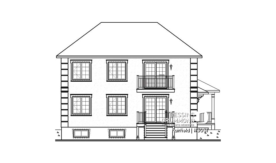 Élévation arrière - Fairfield