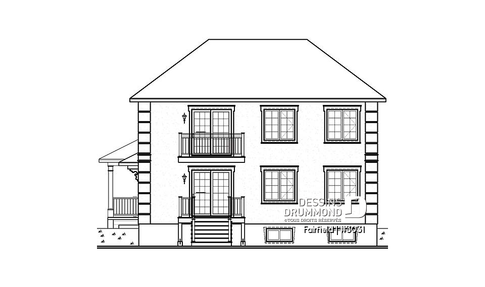 Élévation arrière - Fairfield