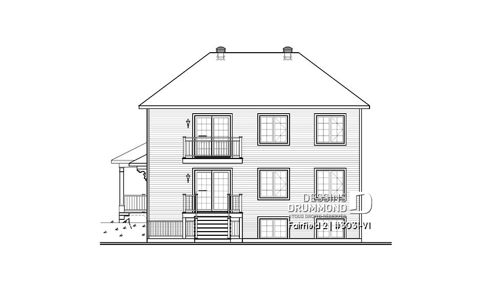 Élévation arrière - Fairfield 2