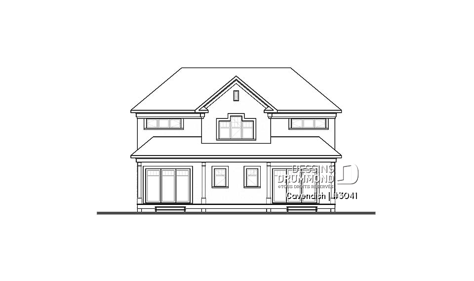 Élévation arrière - Cavendish