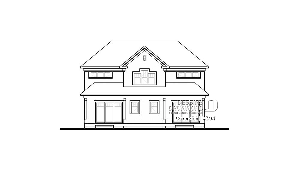 Élévation arrière - Cavendish