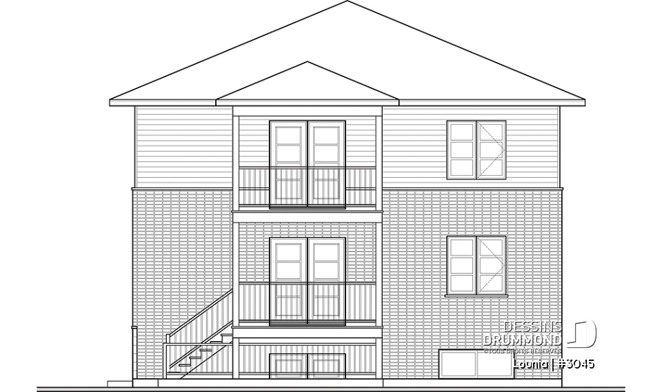 Élévation arrière - Lounia