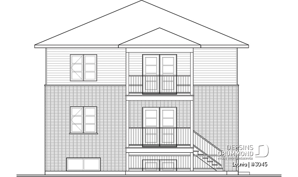 Élévation arrière - Lounia