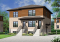 Vue avant - MODÈLE DE BASE - Plan de 3 logement,  modèle triplex moderne, 2 chambres, buanderie, balcon, garde-manger - Lounia