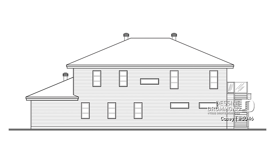 Élévation arrière - Casey