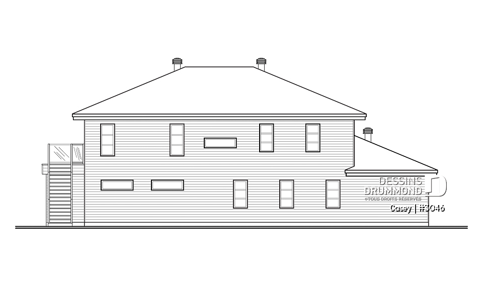 Élévation arrière - Casey