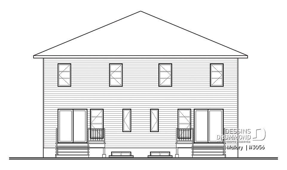 Élévation arrière - Mallory 