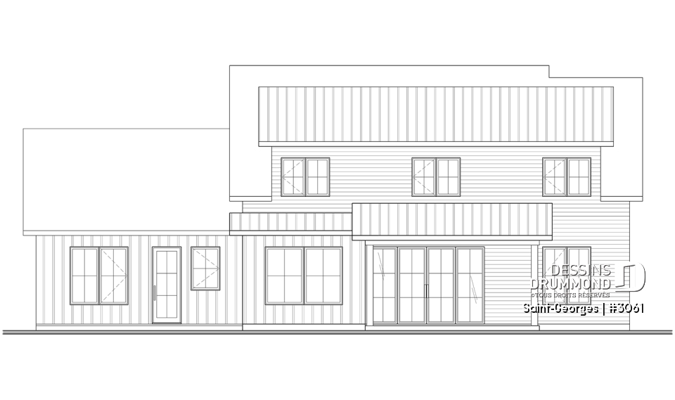 Élévation arrière - Saint-Georges