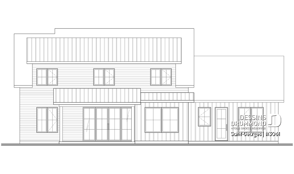 Élévation arrière - Saint-Georges