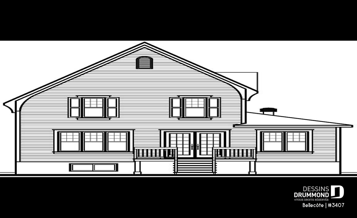 Élévation arrière - Bellecôte