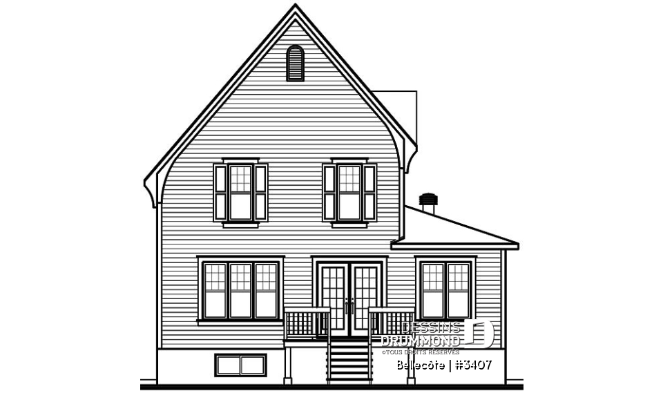 Élévation arrière - Bellecôte