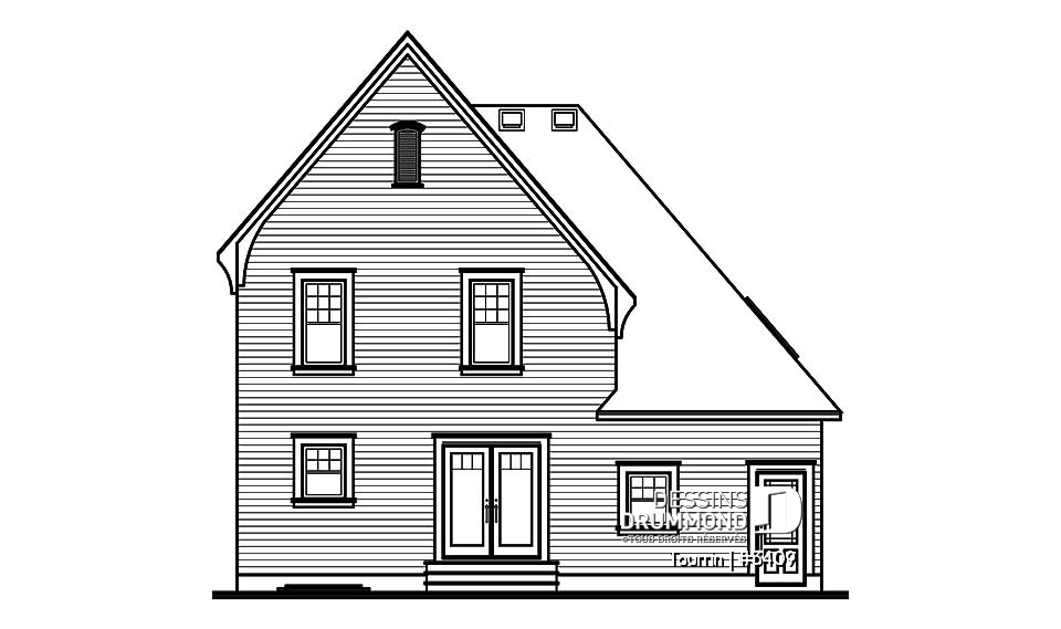 Élévation arrière - Tourrin