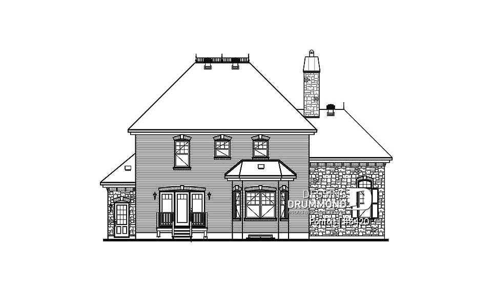 Élévation arrière - Pontois