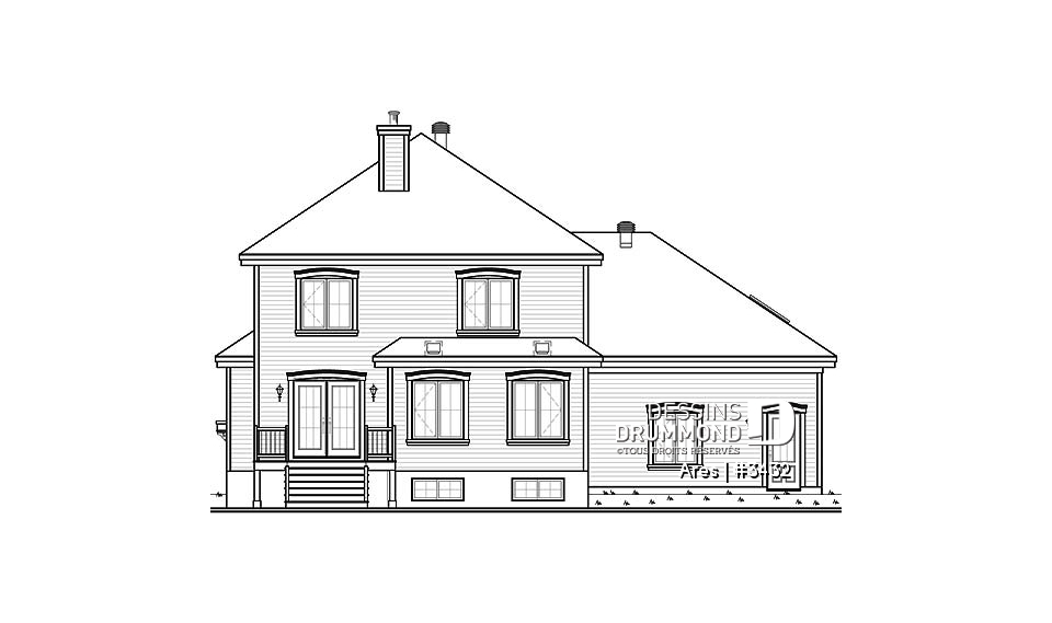 Élévation arrière - Ares