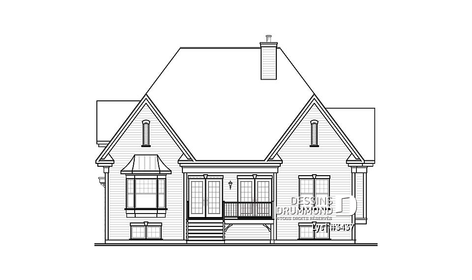 Élévation arrière - Lys