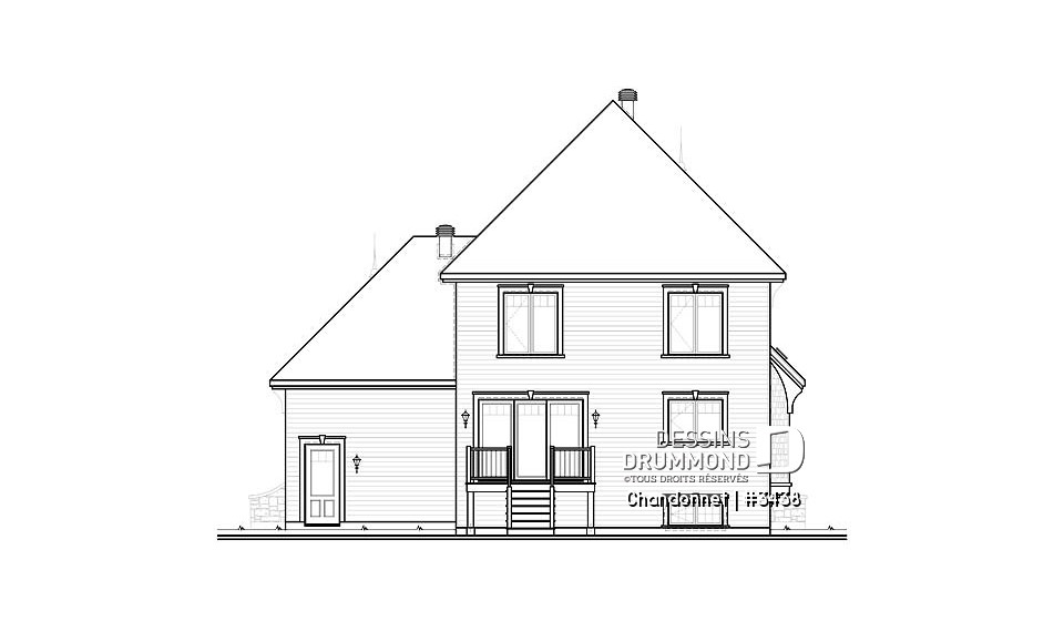 Élévation arrière - Chandonnet