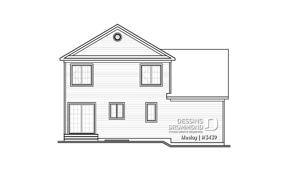 Élévation arrière - Meslay