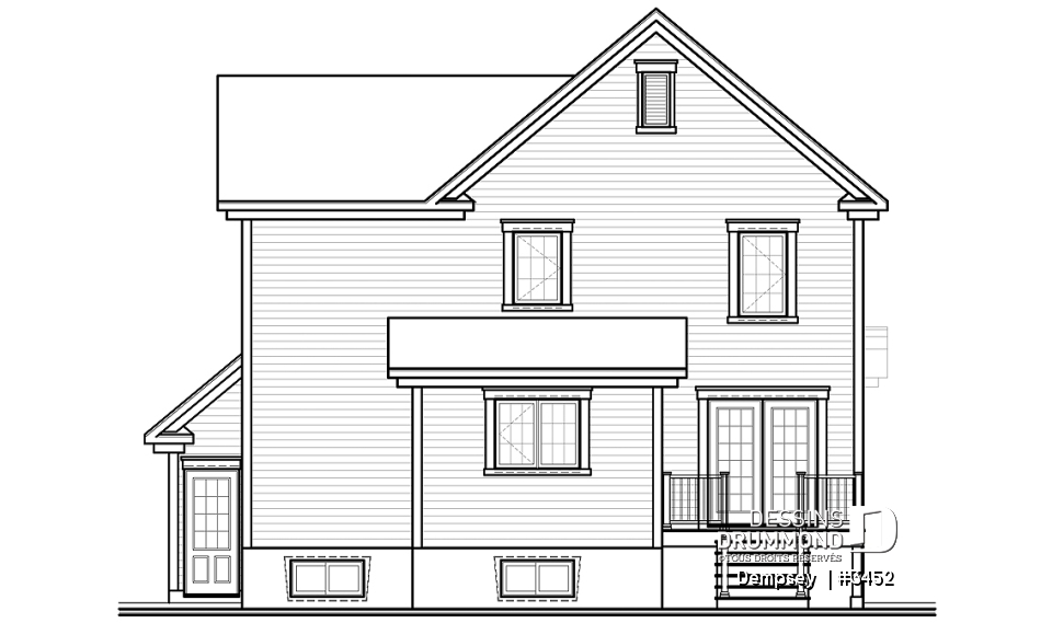 Élévation arrière - Dempsey 