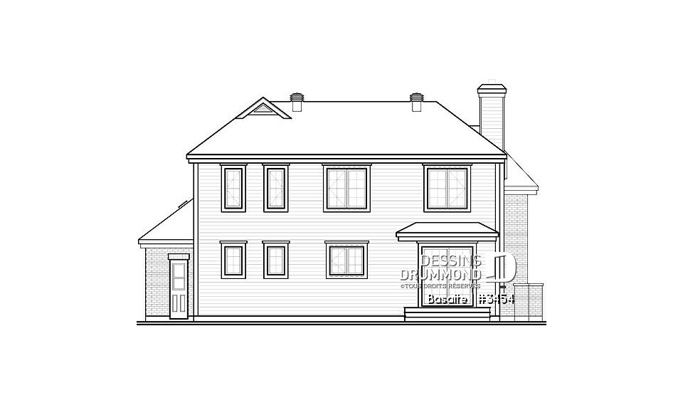 Élévation arrière - Basalte