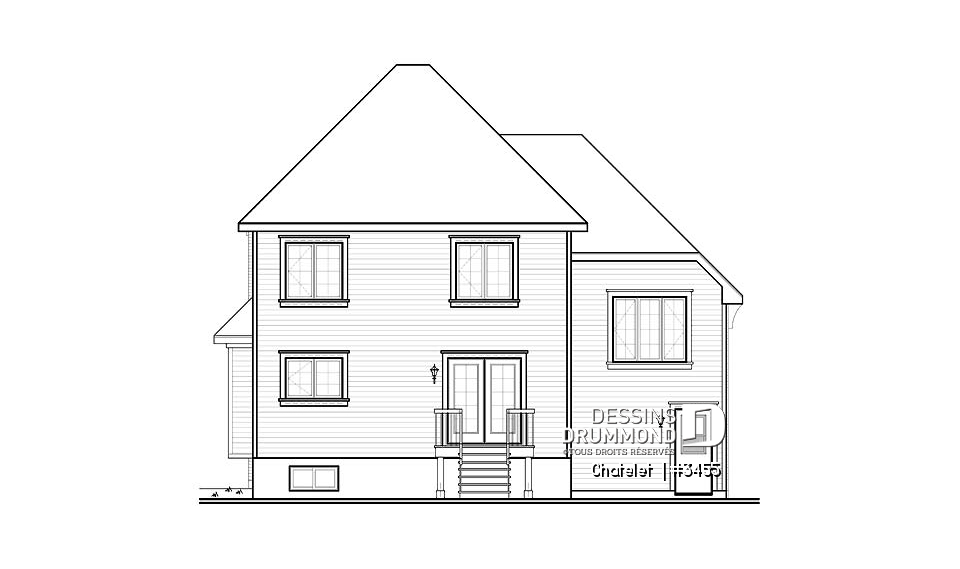 Élévation arrière - Chatelet 