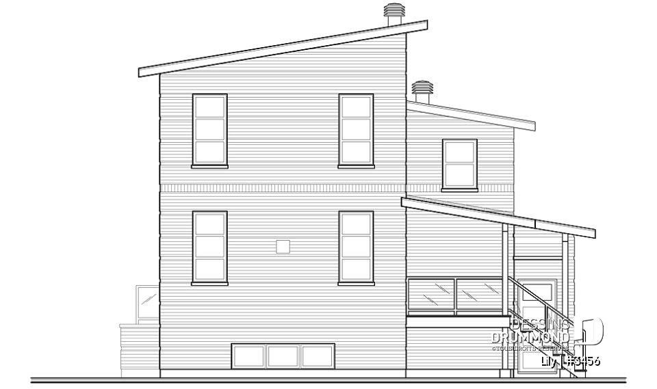 Élévation arrière - Lily