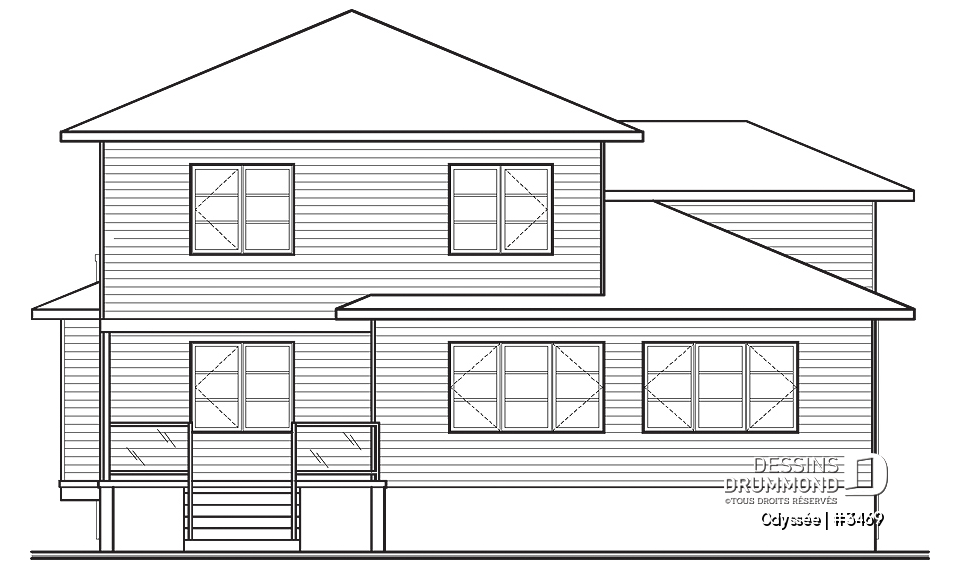 Élévation arrière - Odyssée