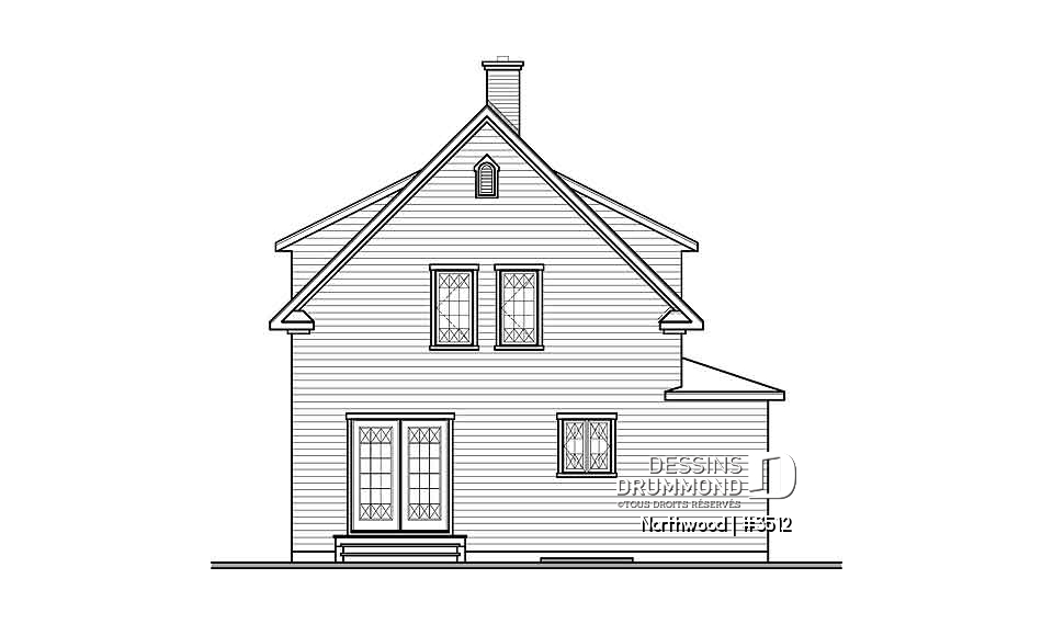 Élévation arrière - Northwood