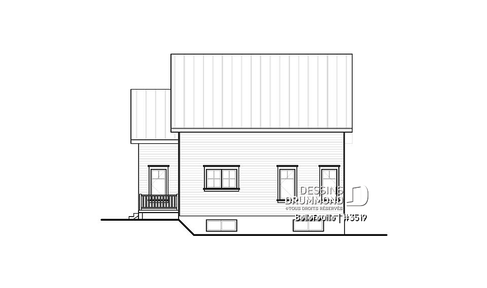Élévation arrière - Bellefeuille