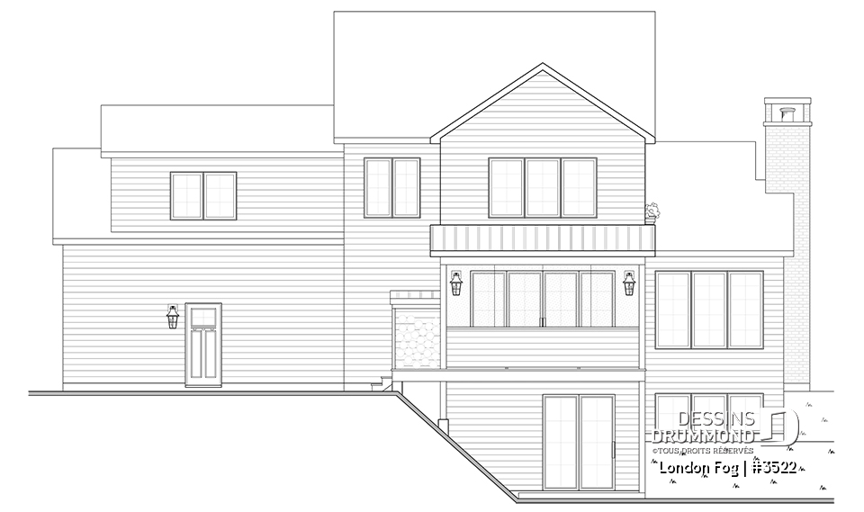 Élévation arrière - London Fog