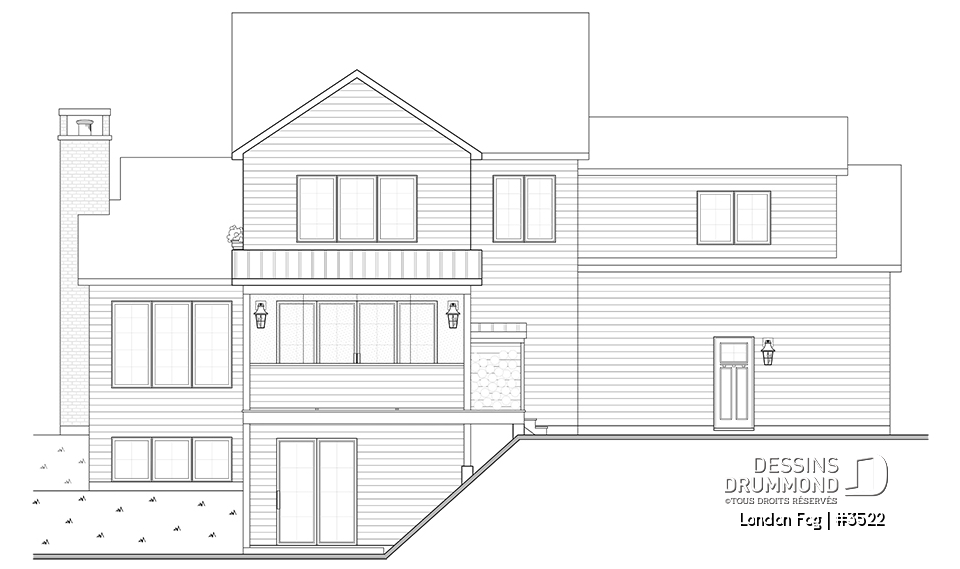 Élévation arrière - London Fog