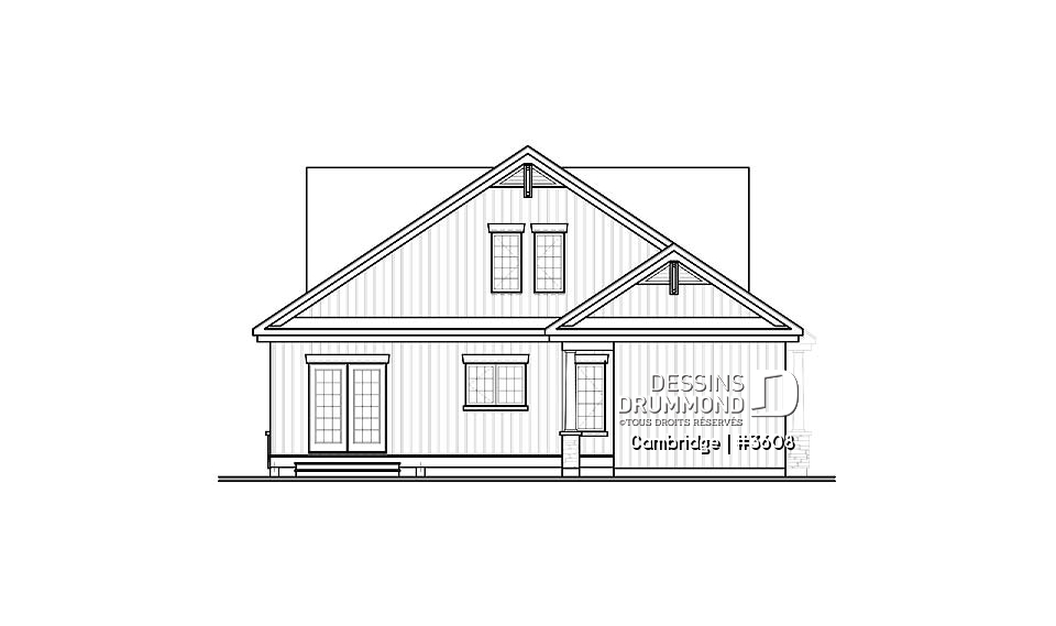 Élévation arrière - Cambridge